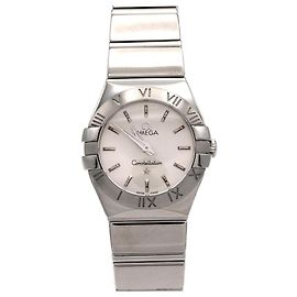 Omega Constellation Armbanduhr aus poliertem Edelstahl, Quarz