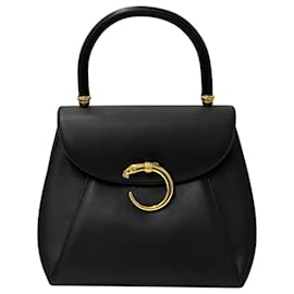Borsa a mano Cartier in pelle nera