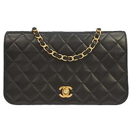 Chanel Vintage Full Flap Quilted Lambskin Small