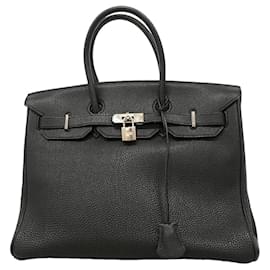 Hermès Borsa Hermes Birkin 35 in pelle Togo nera