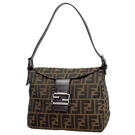 Fendi Zucca Pattern Brown Schultertasche