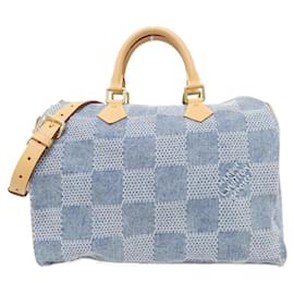 Borsa a mano Louis Vuitton Damier Denim 3D Speedy Bandoulière