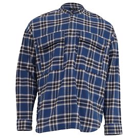 Fear of God Flanellhemd mit Brusttasche im Tartan-Karo-Design aus blauer Baumwolle