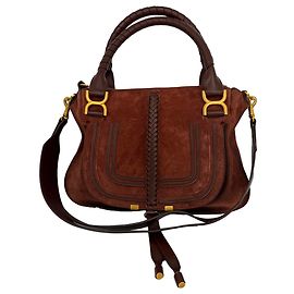 Borsa Chloé Marcie Medium in camoscio marrone