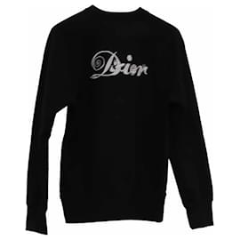 Dior x Kenny Scharf Logo Sweatshirt in Black Cotton