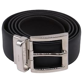  Prada Reversible Belt in Black Saffiano Leather