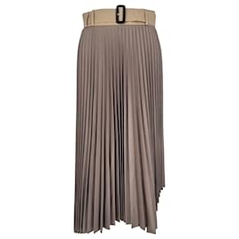 Autre Marque Falda midi Andersson bicolor con detalles plisados bell en poliéster multicolor