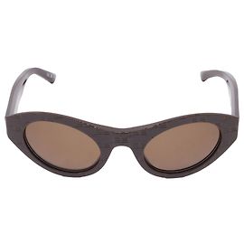 Occhiali da sole ovali Balenciaga BB Monogram in acetato marrone