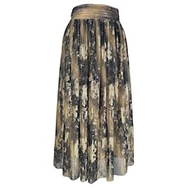 Falda Maxi Plisada Ba&sh en Poliéster Multicolor