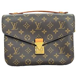 Bolso de hombro Louis Vuitton Pochette Métis en lona revestida marrón