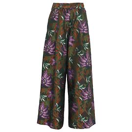 Dries Van Noten bedruckte Wide Leg Hose aus multicolorigem Acetat