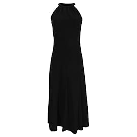 Vestido halter Dries Van Noten en poliéster negro