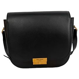 Yves Saint Laurent Bolsa Saint Laurent Small Betty Satchel em couro preto