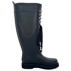 Off White Stivali alti Off-White in PVC nero