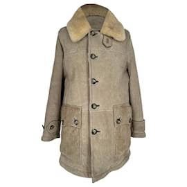 Cappotto in shearling con bottoni Tom Ford in lana beige