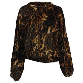 Isabel Marant Bluse mit Rundhalsausschnitt aus Viskose mit Animal-Print