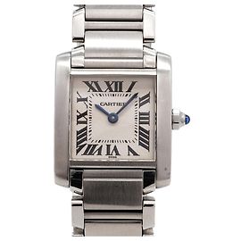 Orologio da donna Cartier Tank Française SM W51008Q3 Quadrante Avorio