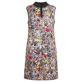 Vestido con estampado floral Christian Dior con cremallera