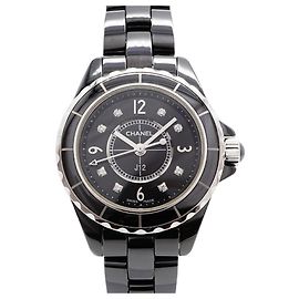 Orologio da donna Chanel J12 Diamond H2569 Quadrante Nero