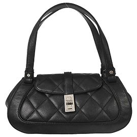 Chanel Mademoiselle Lock Quilted Caviar Large