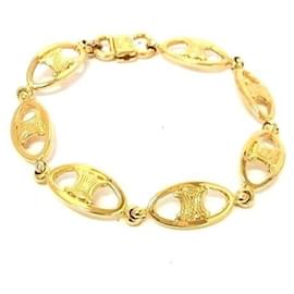 Céline Bracciale con ciondolo in metallo dorato Celine Macadam