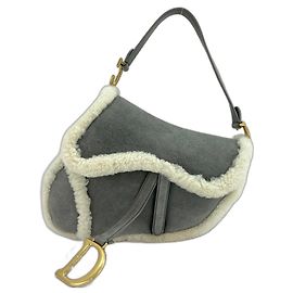 Borsa Saddle Christian Dior in Gray