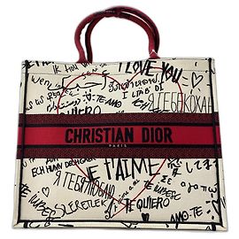 Borsa Book Tote Christian Dior Amour in White