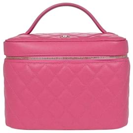 Chanel Vintage Timeless Cosmetic Case Caviar Large