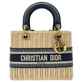 Borsa a mano e a tracolla Christian Dior Lady - Beige