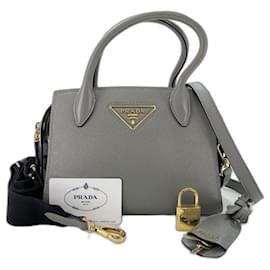 Borsa a tracolla Prada Grigia