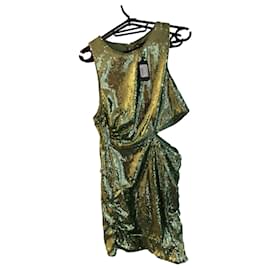 Vestido Maje verde de lentejuelas sin mangas