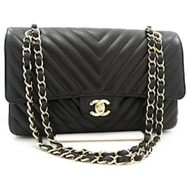 Chanel Timeless - Classic Double Flap Chevron Lambskin Medium