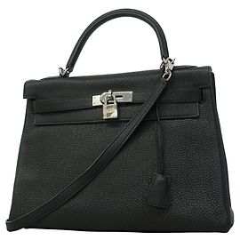 Hermès Borsa Hermes Kelly 32 Togo Black