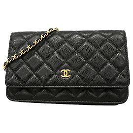 Portafoglio a spalla con catena Chanel Matelassé