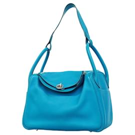 Hermès Borsa Hermes Lindy 30 Evercolor Blue Zanzibar