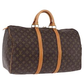 LOUIS VUITTON Monogram Keepall 50 Boston Bag M41426 LV Auth ka5916A