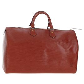 LOUIS VUITTON Epi Speedy 40 Hand Bag Brown Kenya M42983 LV Auth 198713V