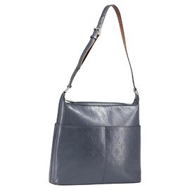 LOUIS VUITTON Monogram Mat Sutter Shoulder Bag Blue M55165 LV Auth BA15117