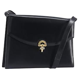 Céline Borsa a tracolla CELINE in pelle nera e oro Auth 198571