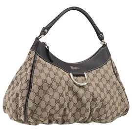 Borsa a tracolla GUCCI GG Canvas Abbey Beige Gold 189833 Auth yk20794V