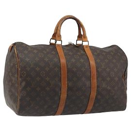 LOUIS VUITTON Monogram Keepall 50 Boston Bag M41426 LV Auth 196430