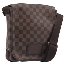 LOUIS VUITTON Damier Ebene Brooklyn PM Shoulder Bag N51210 LV Auth 198568