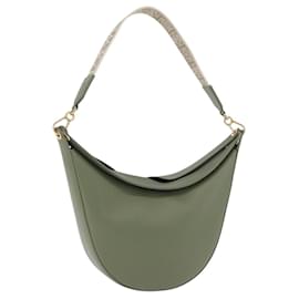 Bolsa de Ombro LOEWE Luna Small em Couro Verde Ouro Auth ka5922M