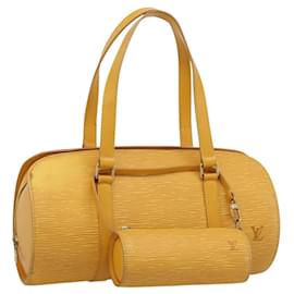 Borsa a mano LOUIS VUITTON Epi Soufflot Yellow M52229 LV Auth ka5935V