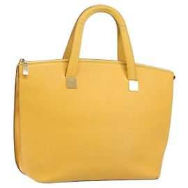 Céline Borsa Tote CELINE in pelle gialla, tono oro Auth ep15757
