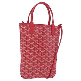 Bolsa GOYARD Herringbone 2025 Only Poitiers Bag PVC 2way Vermelha Auth SW2665SM