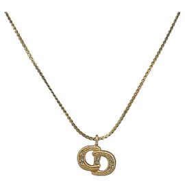 Collar Christian Dior metal Gold Tone Auth 193456