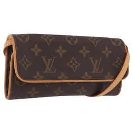 LOUIS VUITTON Monogram Pochette Twin PM Shoulder Bag M51854 LV Auth am12281V