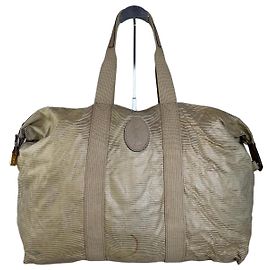 Borsa Tote Strutturata Vintage Yves Saint Laurent Beige Oro