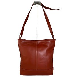 Borsa Tote in pelle Vintage Issey Miyake Rust